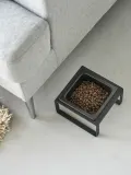 Yamazaki Миска для животных Tower керамическая на стальной подставке, 15 x 10 x 16 см, 300 мл, чёрная — фото 2