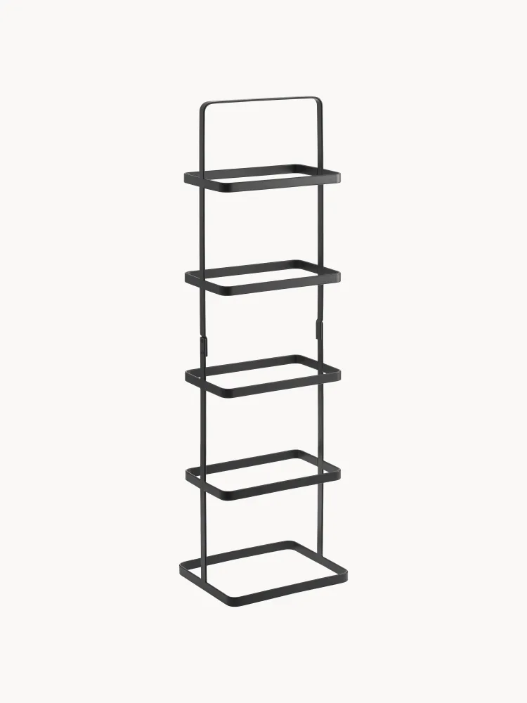 Yamazaki Обувница узкая вертикальная Tower из стали с порошковой окраской, 22х78х18 см, чёрная