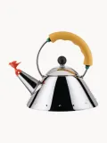 Alessi Чайник со свистком Bird из нержавеющей стали, 1 л, для всех типов плит, серебристый с жёлтым и оранжевым — фото 2