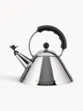 Alessi Чайник со свистком Bird из нержавеющей стали, 2 л, для всех типов плит, серебристый с чёрным — фото 1