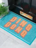 Коврик придверный Blue Ding Dong с надписью, влагостойкий, из ПВХ, 40х70 см, синий — фото 4