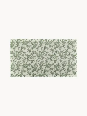 Коврик придверный William Morris с ботаническим узором, моющийся, из ПВХ, 40х70 см, шалфейно-зелёный
