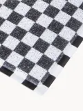 Коврик придверный Black Check с узором в клетку, моющийся, из ПВХ, 40х70 см, чёрно-белый — фото 1