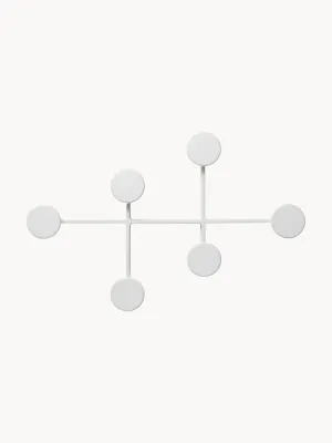 Audo Copenhagen Вешалка настенная Afteroom с круглыми крючками из стали, 37х24 см, белая