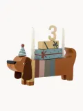 Bloomingville Mini Подсвечник детский Charlie на 2 свечи с цифрами от 0 до 9, дерево лотоса и МДФ, 28 х 14 х 5 см — фото 1