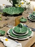 Bordallo Pinheiro Набор тарелок Cabbage в форме листа, 4 предмета — фото 5