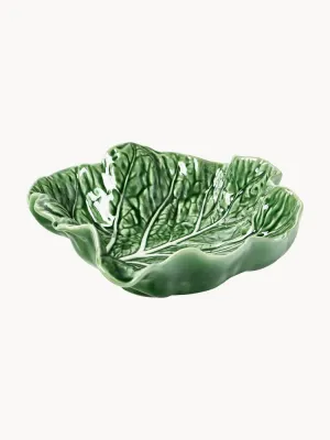 Bordallo Pinheiro Блюдо Cabbage с ручной росписью, в форме листа капусты, крупное