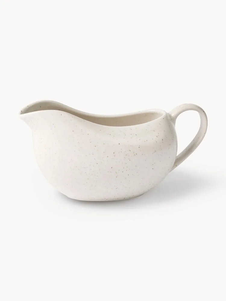 Broste Copenhagen Соусник Nordic Vanilla ручной работы из каменной керамики