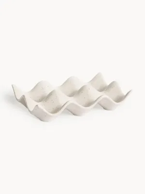 Broste Copenhagen Поднос для яиц Nordic Vanilla ручной глазури, керамика