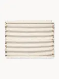Broste Copenhagen Комплект хлопковых салфеток под приборы с бахромой Elouise, 2 шт, 41x32 см, кремово-белый/тауп — фото 1