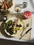 Broste Copenhagen Комплект хлопковых салфеток под приборы с бахромой Elouise, 2 шт, 41x32 см, кремово-белый/тауп — фото 3