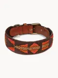 Buddys Dogwear Ошейник для собак Etna ручной работы из кожи с хлопковым плетением, ширина 4 см, длина 32, 40 и 48 см, коричнево-оранжевый — фото 1