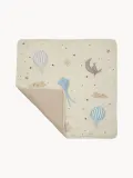 Cam Cam Copenhagen Развивающий коврик Dreamland хлопковый с пищалкой и погремушкой, 80 x 80 см, кремово-белый с цветным рисунком — фото 2