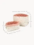 Cam Cam Copenhagen Корзины для хранения Bows из хлопка, набор 2 шт., высота 17 и 15 см, светло-бежевые с персиковым — фото 2