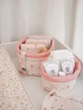 Cam Cam Copenhagen Корзины для хранения Bows из хлопка, набор 2 шт., высота 17 и 15 см, светло-бежевые с персиковым — фото 3