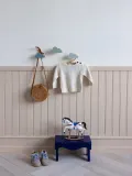 Cam Cam Copenhagen Крючки настенные детские Cloud в виде облаков из бука, набор 3 шт., ширина от 10 до 11 см, оттенки синего — фото 3