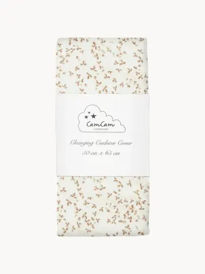 Cam Cam Copenhagen Чехол для пеленального матраса Lierre из хлопка водоотталкивающий, 50х65 см, кремово-белый с рисунком