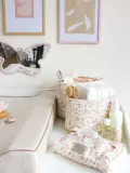 Cam Cam Copenhagen Корзина для хранения Augusta из хлопка, набор 2 шт., 22х17 и 19х15 см, бежевый с розовым — фото 3