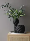 Cooee Design Ваза ручной росписи Twist Pillar из керамики, высота 34 см — фото 2