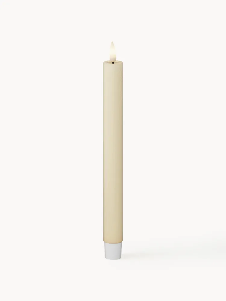 Набор светодиодных свечей Deluxe Home Art Real Flame, 2 предмета, В 24 см, Кремово-белый