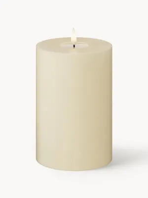 Свеча светодиодная Deluxe Home Art Real Flame, высота 15 см, Ø 10 × В 15 см, Кремово-белый