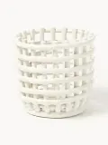 Ferm Living Корзина для хранения Nalan из керамики ручной работы, Ø 16 × В 15 см, Приглушённый белый — фото 1