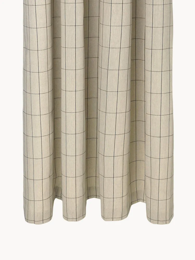 Ferm Living Штора для ванной Chambray хлопковая, Ш 160 × Д 205 см, Светлый бежевый