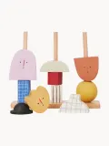 Ferm Living Kids Пирамидка Character из бука: основание с 3 штырьками и 10 деталей, 17х21х7 см, разноцветная — фото 2