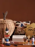 Ferm Living Kids Пирамидка Character из бука: основание с 3 штырьками и 10 деталей, 17х21х7 см, разноцветная — фото 3