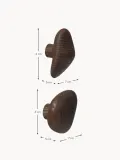 Ferm Living Вешалка настенная Cairn, набор из 2 крючков, Ш 7 × В 4 см, Тёмное дерево натуральное — фото 2