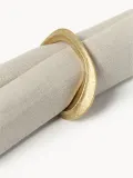 Кольцо для салфеток Ferm Living Flow из латуни, латунного цвета, набор 4 шт — фото 4