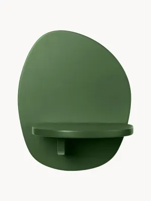 Ferm Living Kids Полка настенная Pilu с высоким задником для детской, 20х25х15 см, тёмно-зелёная матовая