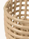 Ferm Living Корзина для хранения Nalan из керамики ручной работы, Ø 16 × В 15 см, Светлый бежевый — фото 3
