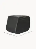 Ferm Living Чехол для садового пуфа Rouli влагостойкий, 130х97 см, чёрный, полиэстер с покрытием PU — фото 2