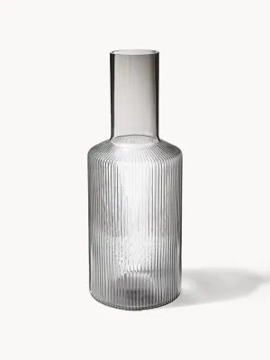 Карафка Ferm Living Ripple, 1 л, серо-прозрачная, глянцевая