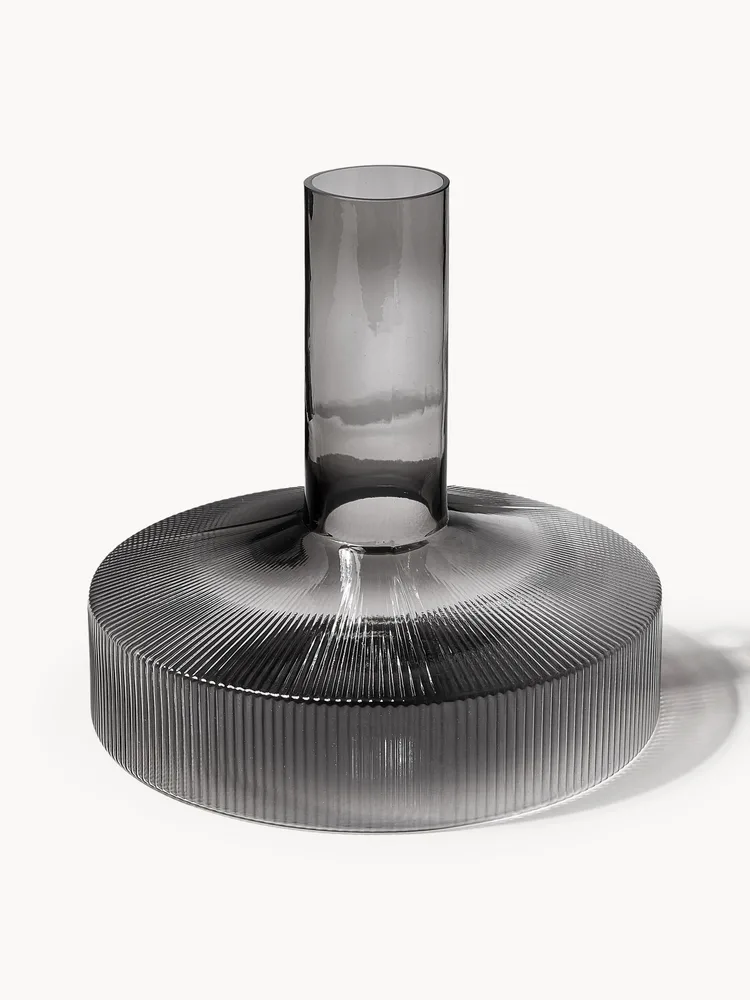 Декантер Ferm Living Ripple из выдувного стекла, 1,1 л, серый глянцевый