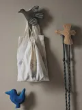 Ferm Living Kids Крючок для дома настенный Anton из дерева осины, ручная резьба, 11х11 см, синий — фото 4
