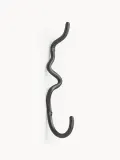 Ferm Living Крючок настенный Curvature узкий из латуни ручной работы, 3х20 см, чёрный матовый — фото 1