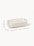 Ferm Living Корзина для хранения Nalan из керамики ручной работы, Ш 30 × Г 15 см, Приглушённый белый — фото 2