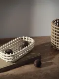 Ferm Living Корзина для хранения Nalan из керамики ручной работы, Ш 30 × Г 15 см, Приглушённый белый — фото 7