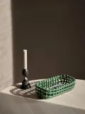 Ferm Living Корзина для хранения Nalan из керамики ручной работы, Ш 30 × Г 15 см, Зелёный — фото 7