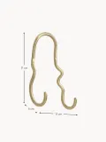 Ferm Living Крючок настенный Curvature из латуни ручной работы для одежды и полотенец, 13х21 см, латунь матовая — фото 2