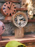 Hkliving Часы настольные Retro из керамики с ручной росписью циферблата, 15х24 см, бежевые — фото 5