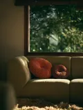 Hkliving Подушка декоративная Ripple, Ø 50 см, Коралловый — фото 4