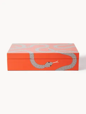Jonathan Adler Коробка для хранения ручной работы Eden, Ш 31 × Г 20 см, Оранжевый