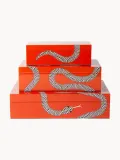 Jonathan Adler Коробка для хранения ручной работы Eden, Ш 31 × Г 20 см, Оранжевый — фото 4