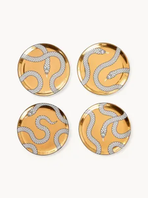Jonathan Adler Набор подставок Eden, фарфор с позолотой, 4 шт