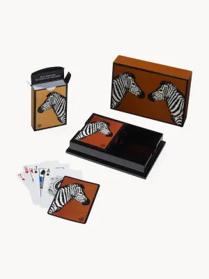 Jonathan Adler Игральные карты Zebra, две колоды в коробке
