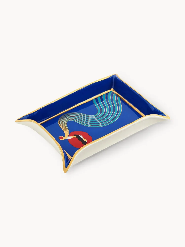 Jonathan Adler Поднос декоративный фарфоровый Full Dose, 18 x 13 см