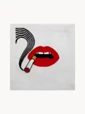 Jonathan Adler Салфетка сервировочная коктейльная Lips изо льна, 15х15 см — фото 4